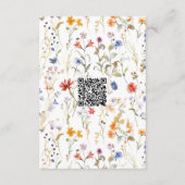 エレガントカラフル結婚野花 エンクロージャーカード (裏面)