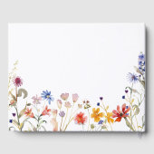 エレガントカラフル結婚野花 ゲストブック (裏面)