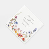 エレガントカラフル結婚野花 スタンダードランチョンナプキン (角)