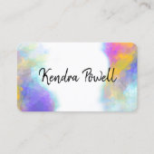 エレガントカラフル絵を描デザインカスタム 名刺 (正面)