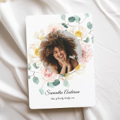 エレガントカラフル美しい花と金ゴールドドロップ 招待状