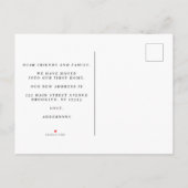 エレガントカラフル美しい 案内ポストカード (裏面)