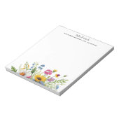 エレガントカラフル花フローラパーソナライズされた ノートパッド (回転)