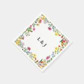 エレガントカラフル花フローラ結婚ズ スタンダードカクテルナプキン (角)