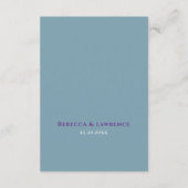 エレガントカラフル花模様ブラック結婚詳細 エンクロージャーカード (裏面)