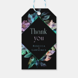 エレガントカラフル花模様ブ結婚ラック ギフトタグ