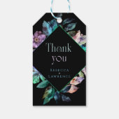 エレガントカラフル花模様ブ結婚ラック ギフトタグ (裏面)