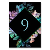 エレガントカラフル花模様ブ結婚ラック テーブルナンバー (裏面)