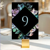 エレガントカラフル花模様ブ結婚ラック テーブルナンバー