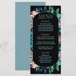 エレガントカラフル花模様ブ結婚ラック メニュー