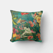 エレガントカラフル花模様 クッション (正面)