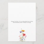 エレガントカラフル花結婚の メニュー (裏面)