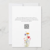 エレガントカラフル蝶の結婚花 招待状 (裏面)