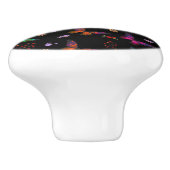 エレガントカラフル蝶オンブラック セラミックノブ (側面)