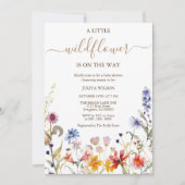 エレガントカラフル野花の赤ちゃんシャワーの招待状 招待状 (正面)