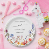 エレガントカラフル野花婚約パーティ ペーパープレート (パーティー)