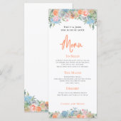 エレガントカラフル離れ縁ど結婚フローラ メニュー (正面/裏面)