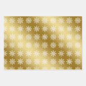 エレガントカラフル雪片パターン ラッピングペーパーシート (正面)