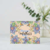 エレガントカラフル魅力的フローラ母の日 ポストカード (スタンド正面)