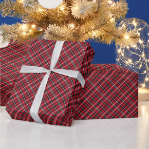 エレガントカラフル バッファロー プレート クリスマス ラッピングペーパー