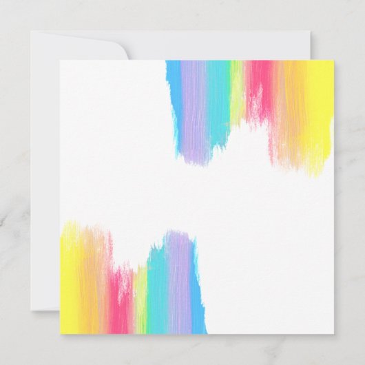 エレガントカラフルLGBTQモダンの結婚LGBTQ 招待状 (裏面)