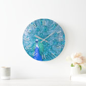 エレガントカラフルPeacockアートワーク |壁時計 ラージ壁時計 (ホーム)