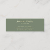 エレガントカラーモダンテンプレートプロフェッショナルシック スキニー名刺 (裏面)