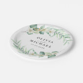 エレガントカリモダン結婚の ペーパープレート (アングル)