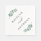 エレガントカリ結婚の スタンダードカクテルナプキン (正面)