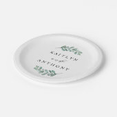 エレガントカリ結婚の ペーパープレート (アングル)