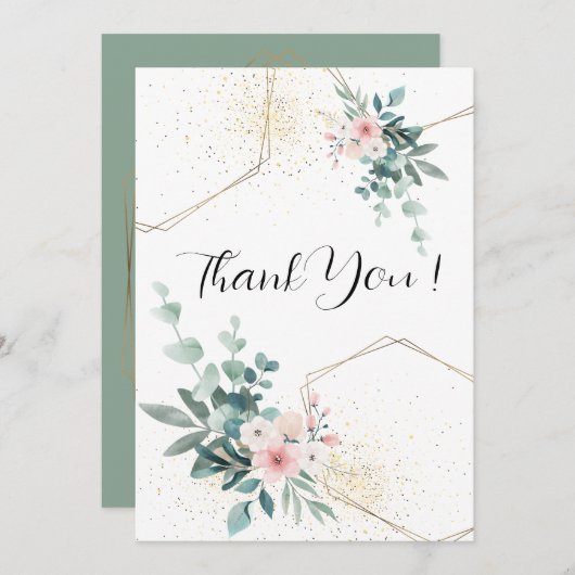 エレガントカリ結婚サンキューカード サンキューカード (正面/裏面)