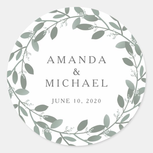 エレガントカリ結婚封筒用シール ラウンドシール (正面)