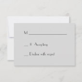 エレガントカルボフォーマル結婚ード 出欠カード (裏面)