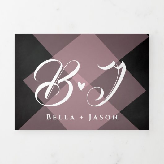 エレガントカルボ数々のードパステル結婚ズ 三つ折り招待状 (カバー)