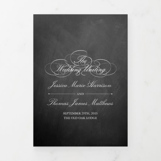 エレガントカルボ結婚ード 三つ折りプログラム (カバー)