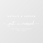 エレガントカーシュー結婚トたった今結婚しました車 ウィンドウサイン (シート)