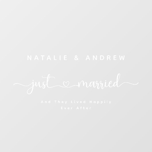 エレガントカーシュー結婚トたった今結婚しました車 ウィンドウサイン (シート)