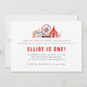 エレガントカーニバル回路フェスティバルパーティー誕生日 招待状 (正面)