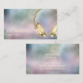 エレガントガラス効果テクスチャdee jay 名刺 (正面/裏面)