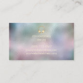 エレガントガラス効果テクスチャdee jay 名刺 (裏面)