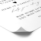 エレガントガントバスルーム結婚バスケットの標識 ポスター (角)