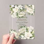 エレガントガーデニアフローラ50結婚周年 アクリル招待状 (インサイチュ (ポータブル))