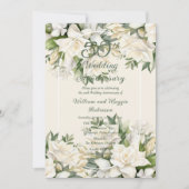 エレガントガーデニアフローラ50結婚周年 招待状 (正面)