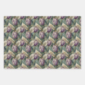 エレガントガーデン、チューリップ、ポピー ラッピングペーパーシート (正面)