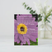 エレガントガーベラデイジー結婚式招待状 インビテーションポストカード (スタンド正面)