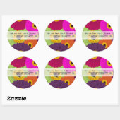 エレガントガーベラデイジー結婚式用シール ラウンドシール (シート)