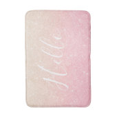 エレガントガーリーかわいらし勾配バラ金ゴールドグリッター バスマット (正面縦)