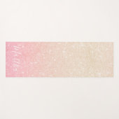 エレガントガーリーかわいらし勾配バラ金ゴールドグリッター ヨガマット (正面(横))