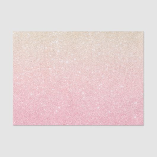 エレガントガーリーかわいらし勾配バラ金ゴールドグリッター 薄葉紙 (正面)