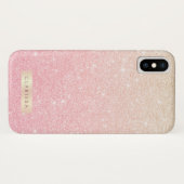 エレガントガーリーかわいらし勾配バラ金ゴールドグリッター Case-Mate iPhoneケース (裏面(横))